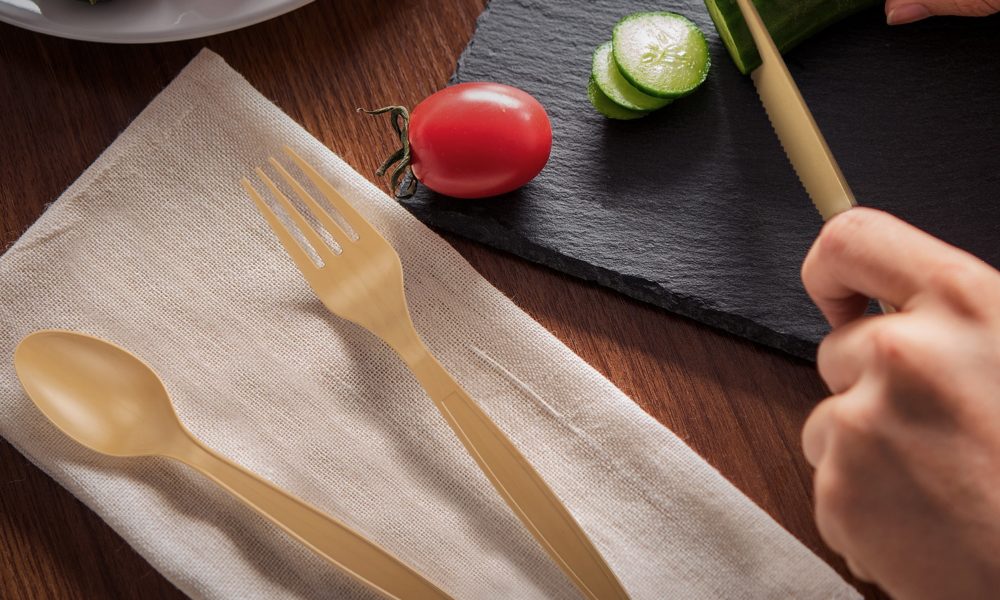 Corn or wooden cutlery are Eco friendly and Compostable