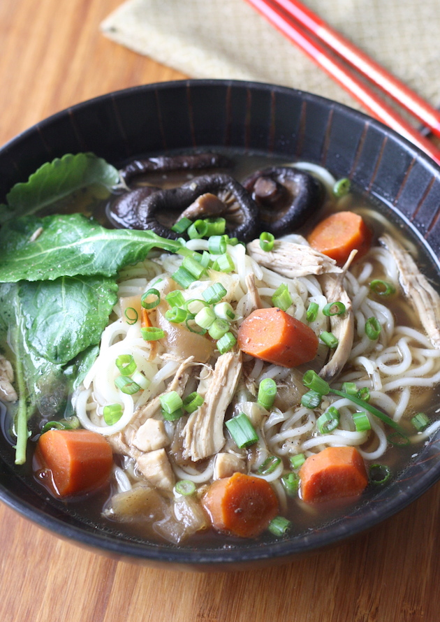 Chinese Chicken Noodle Soup with Homemade Chicken Stock Recipe